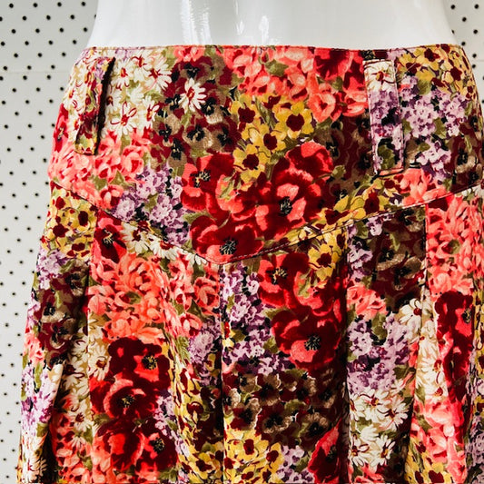 1990s nz vintage / full length floral skirt / s (3891167777332273392)