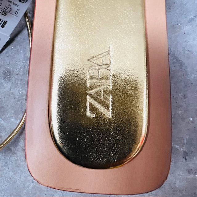 ZARA / gold sandals / 42 / new (3891322214351861626)