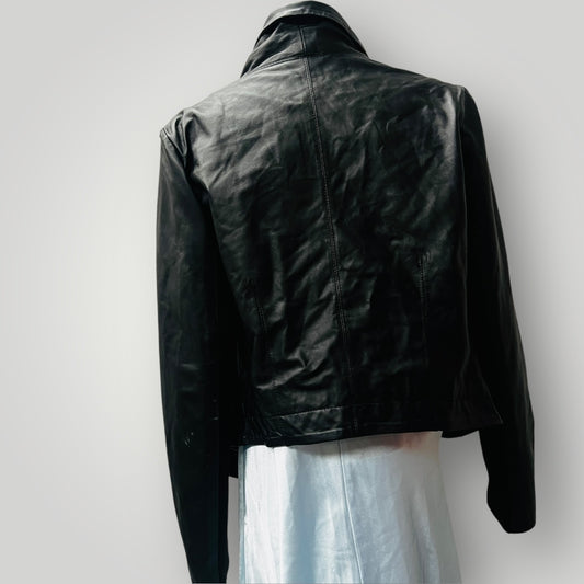 MAX / butter soft / black leather jacket / 14 (3891673684299554930)