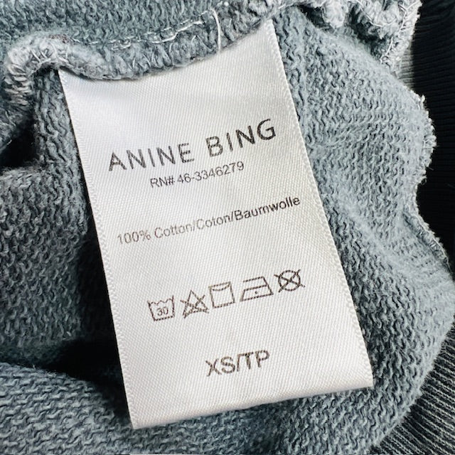 ANINE BING / ramona leopard sweat / stonewashed grey / s (3891766768663268854)