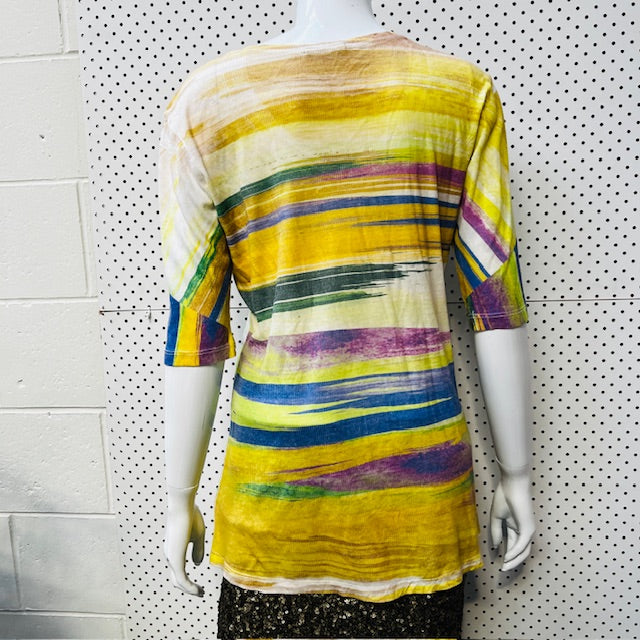 american vintage / DAVID CLINE / multi coloured tee / s (3891766814934536181)