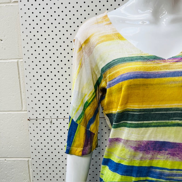 american vintage / DAVID CLINE / multi coloured tee / s (3891766818550957762)
