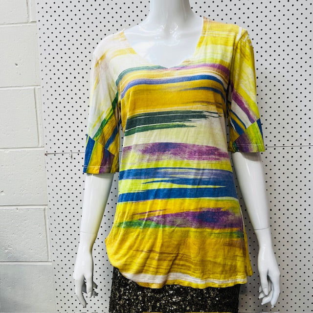 american vintage / DAVID CLINE / multi coloured tee / s (3891766820682833809)