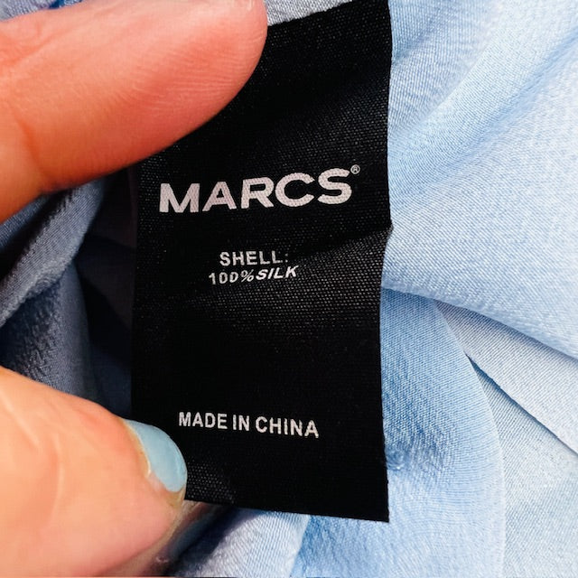 MARCS / pale blue silk shirt / s/m (3891766845507393896)