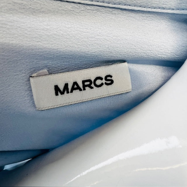 MARCS / pale blue silk shirt / s/m (3891766849095530646)
