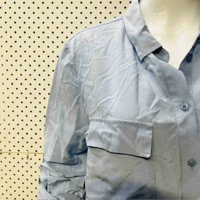 MARCS / pale blue silk shirt / s/m (3891766850931677205)