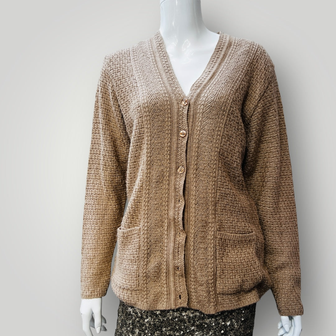 1990s vintage / wool cardigan / NEWCASTLE / xl (3891767875316688387)