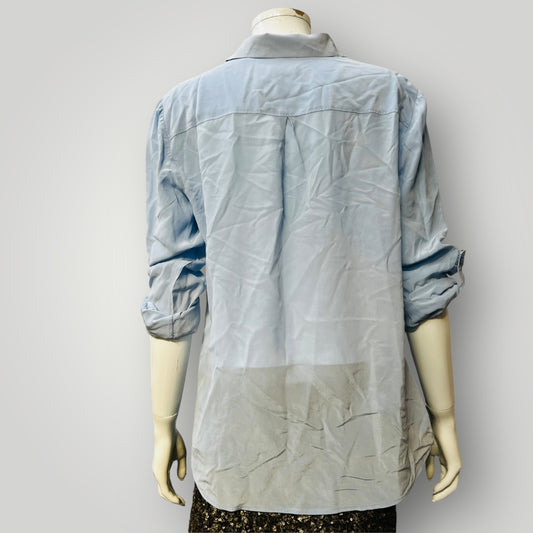 MARCS / pale blue silk shirt / s/m (3891767893565699046)
