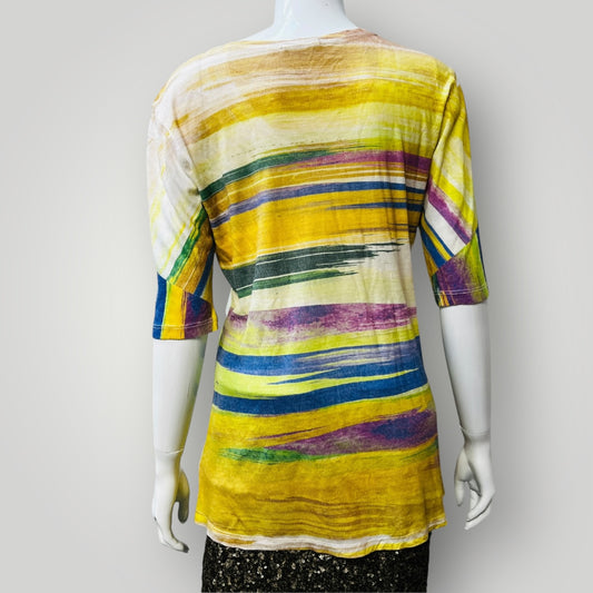 american vintage / DAVID CLINE / multi coloured tee / s (3891767915617030443)