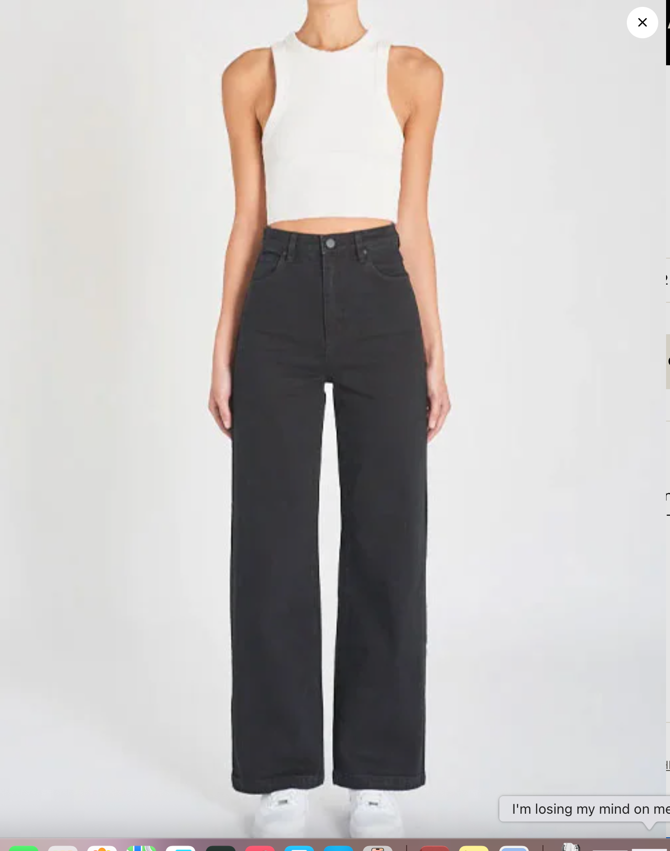 A BRAND / 94 high + wide jeans / black / 32 or 14 (3891845616117071355)