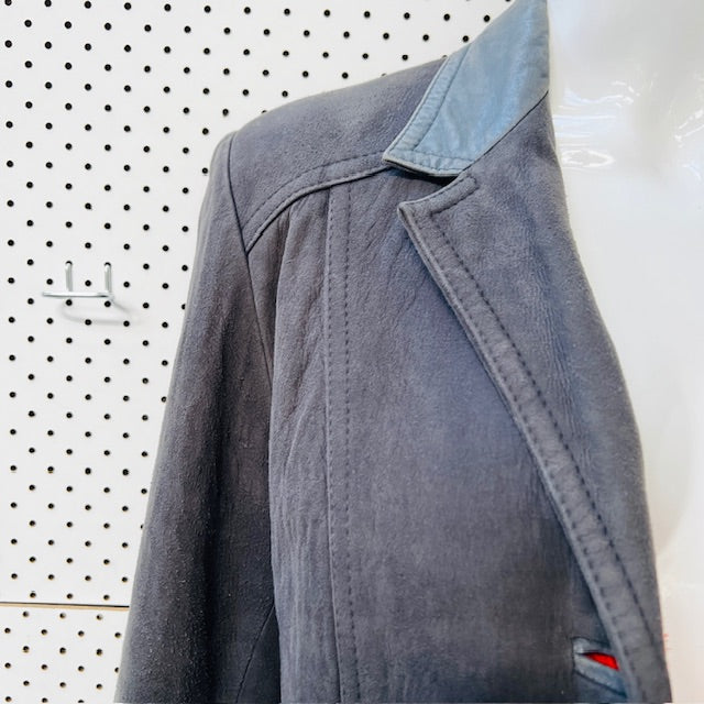 1960s nz vintage / CAROLINE GOODMAN / suede leather jacket / m (3892284868115692282)