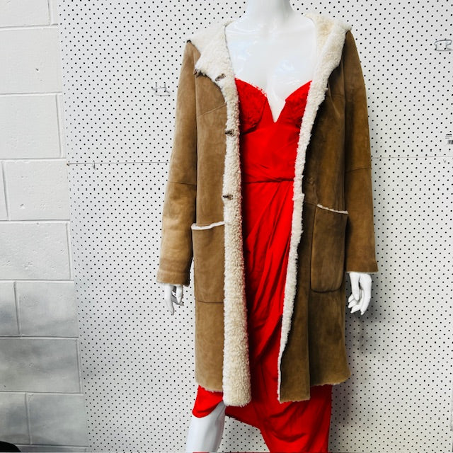 IÉNA / japanese shearling leather coat / s (3892284883154639986)