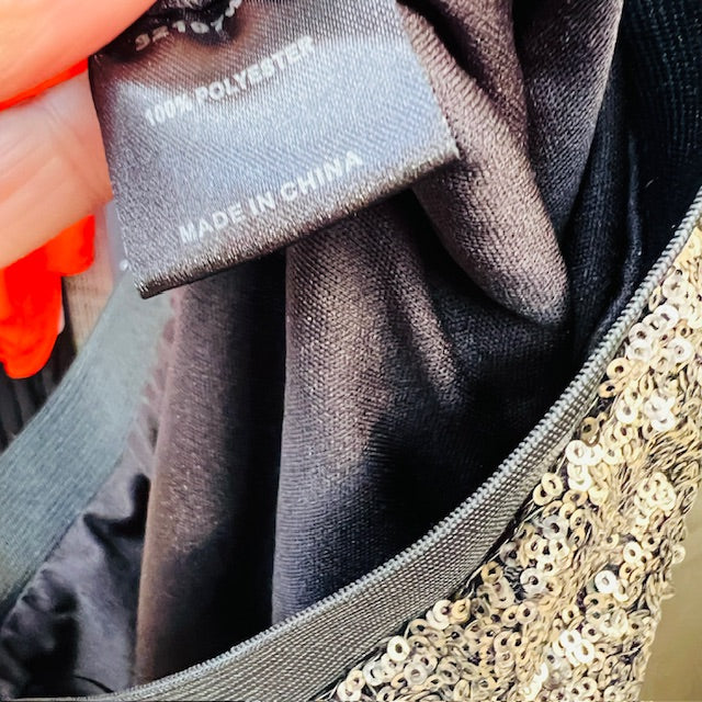 STORM / gold sequinned skirt / s (3892284992353128171)