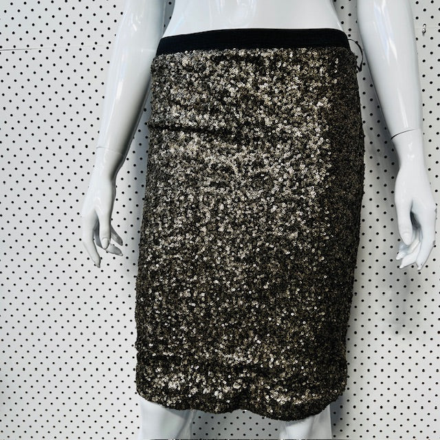STORM / gold sequinned skirt / s (3892284999002728567)