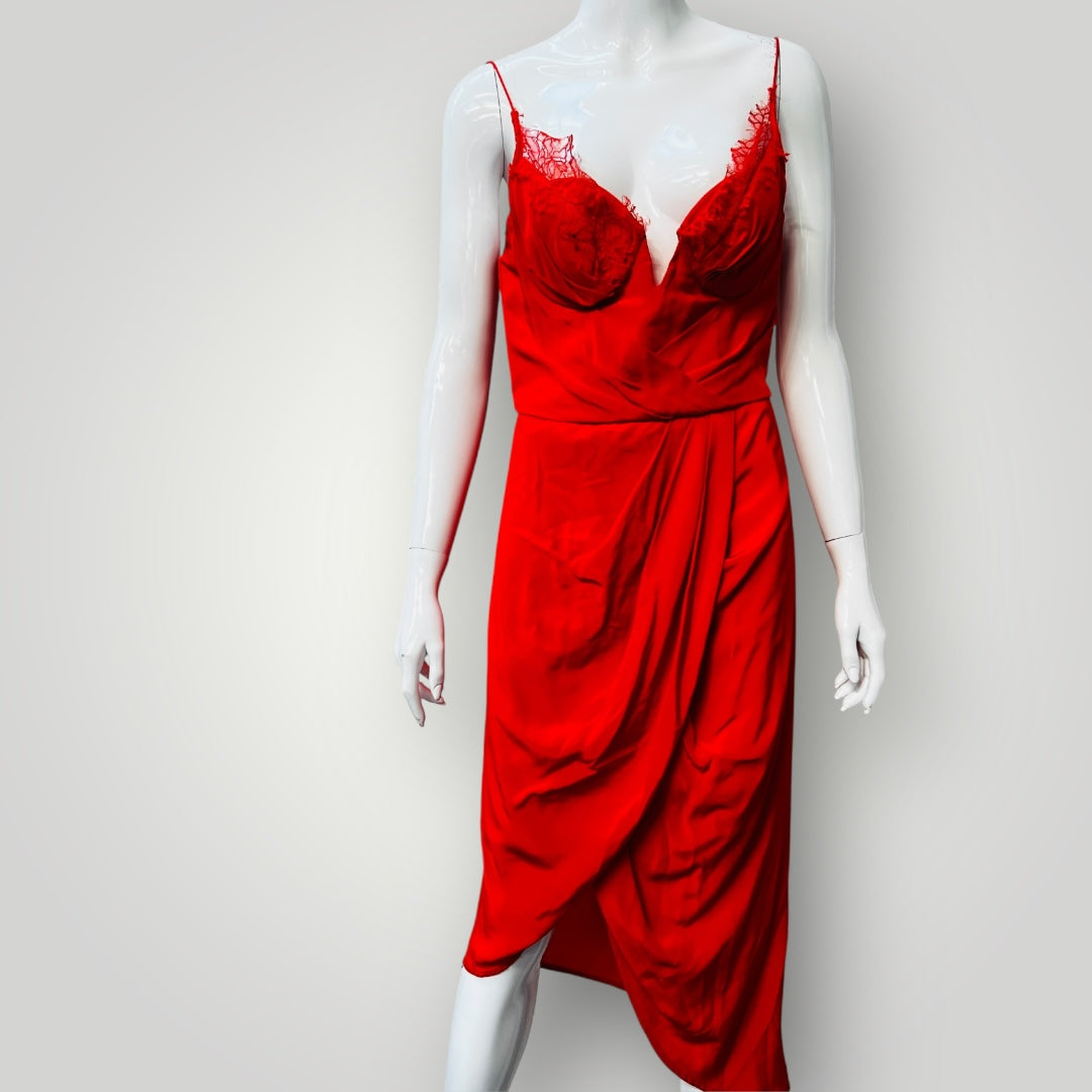 ZIMMERMAN / silk plunge dress / 2 (3892285446153720039)