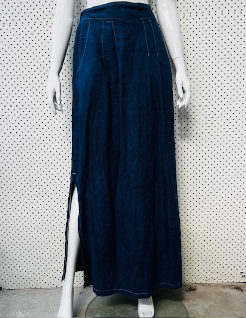 linen / maxi skirt / s (3892290616561803928)