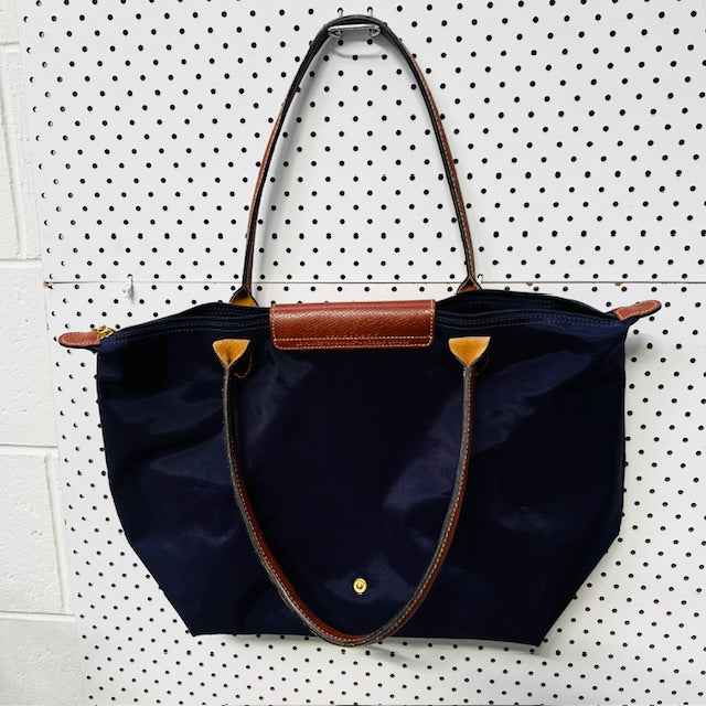 Longchamp Le Pliage / Large Original Navy Shoulder Bag (3892381899796386566)
