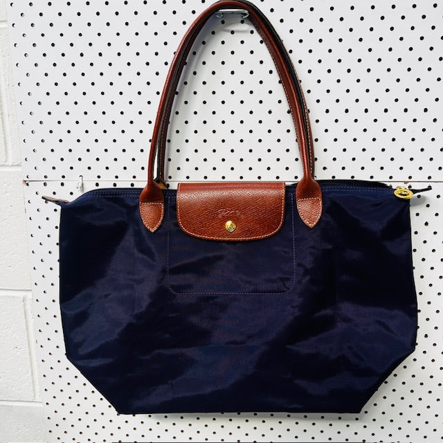 Longchamp Le Pliage / Large Original Navy Shoulder Bag (3892381907149517069)