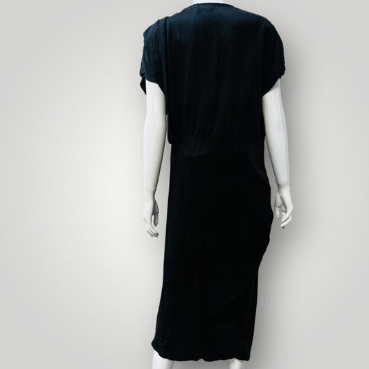 HAILWOOD / black dress with ruched details / 14 (3892383814103925987)