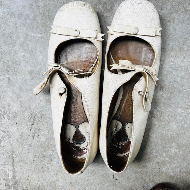 vintage / CHLOE / leather mary jane ballet flats / 36 / made in italy (3892559258332366809)
