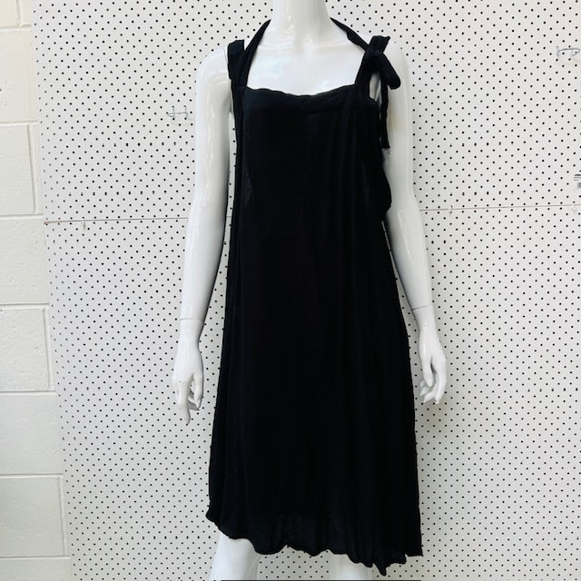 COMPANY OF STRANGERS / tunic dress with adjustable neck straps / 14 / nz made (3893493085944153150)