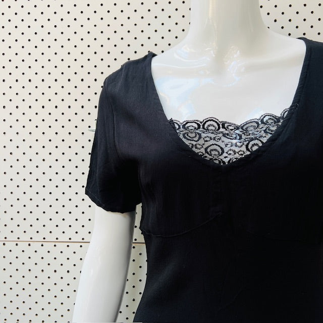 NOA NOA / black + lace midi / M (3893493147933997118)