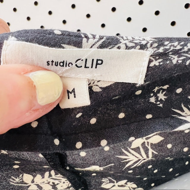 japanese / print wrap dress / studio clip / s/m (3893493176889688548)