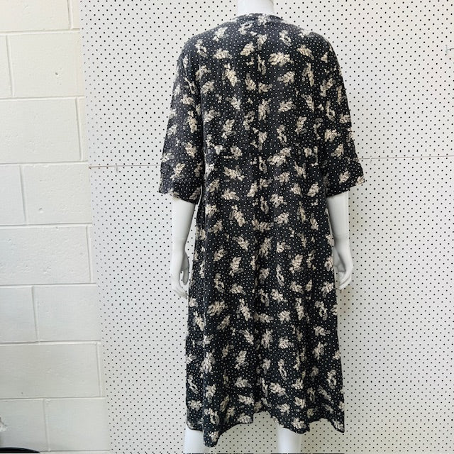 japanese / print wrap dress / studio clip / s/m (3893493179185623536)