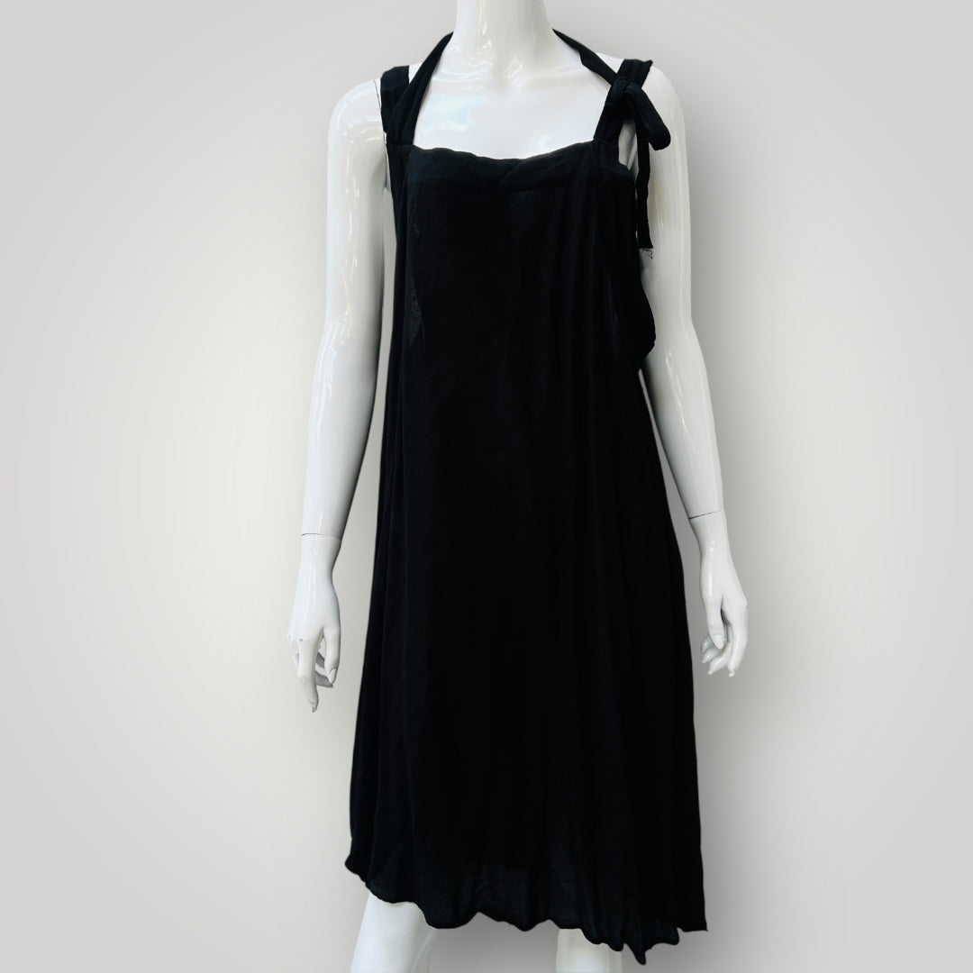 COMPANY OF STRANGERS / tunic dress with adjustable neck straps / 14 / nz made (3893493632565168065)