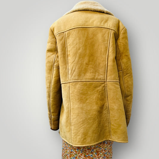 1970s nz vintage / MACALISTERS / shearling leather sheepskin jacket / 42 (3893577302059989955)