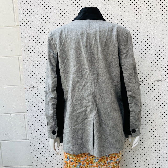 VERGE / 'jersey blazer' in grey wool / L (3893654480025101097)