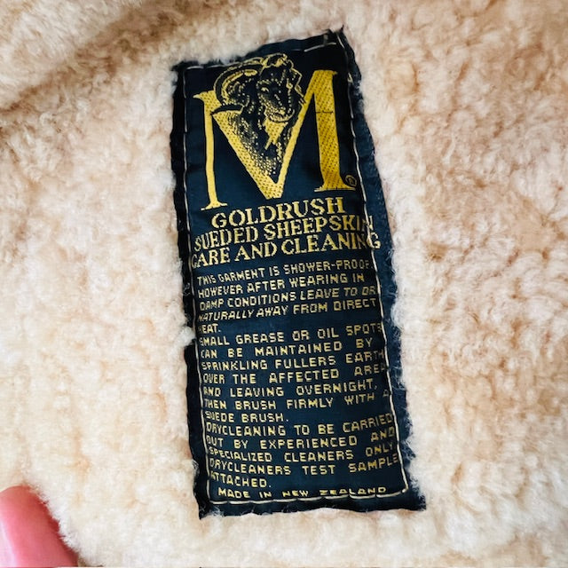 1970s nz vintage / MACALISTERS / shearling leather sheepskin jacket / 42 (3893654503277005861)