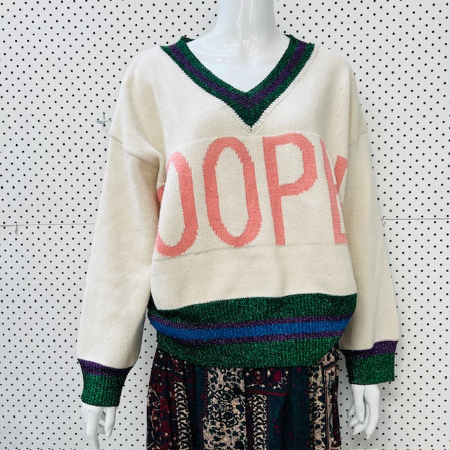 trelise cooper / 'hi my name is' jumper / m (3893694717813297090)