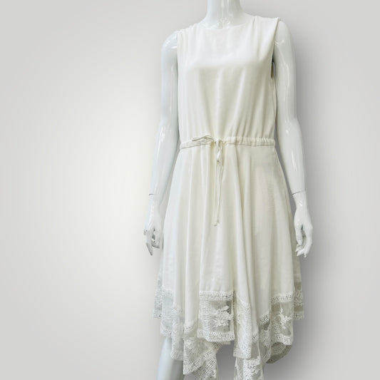 MAJE / Rushane Lace-Trimmed Handkerchief-Hem Dress / $700rrp / 3 (3893695299472406365)