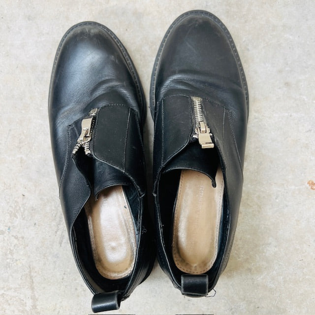 ISABELLA ANSELMI / black zip derby shoes / 39 (3894108234779284757)