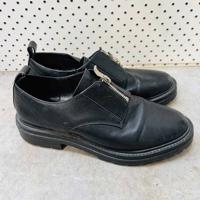 ISABELLA ANSELMI / black zip derby shoes / 39 (3894108236540109399)