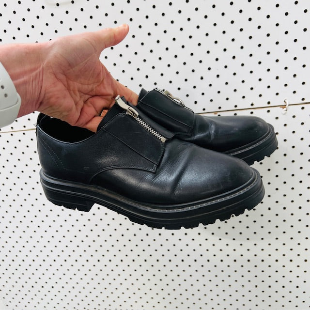ISABELLA ANSELMI / black zip derby shoes / 39 (3894108239926201304)
