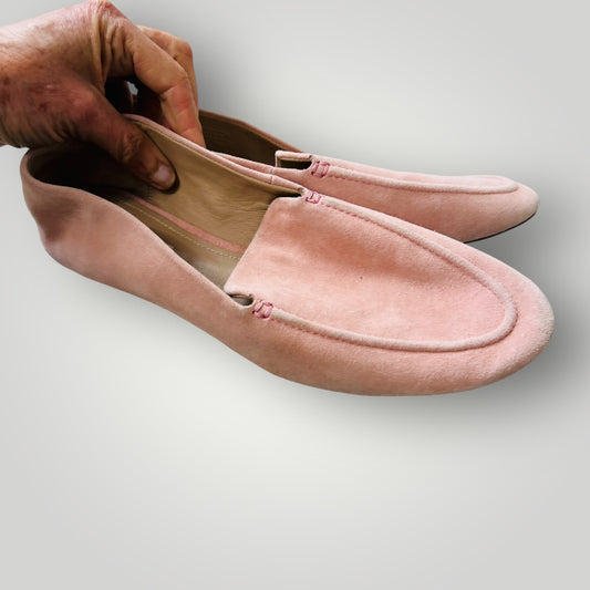 COUNTRY ROAD / pink 'katie' suede leather loafers / 39 (3894108712732268971)