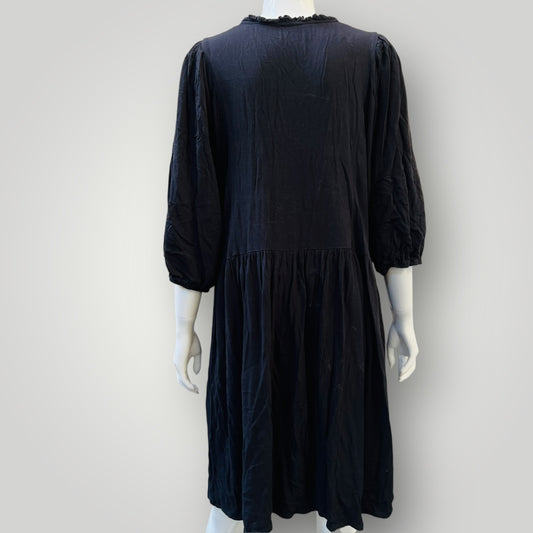 navy blue / babydoll dress / m/l (3894342247505843279)