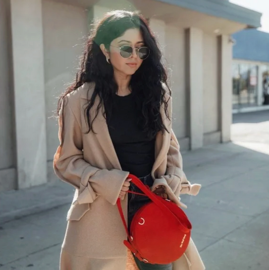 THE WOLF GANG / sol circle cross body bag in brown (3894437660212484325)