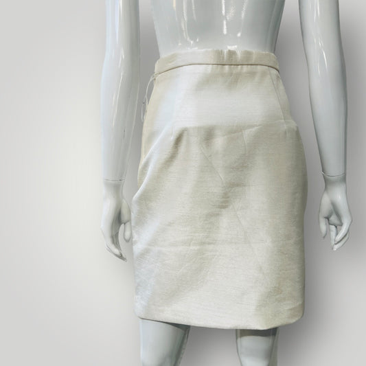 CAMEO COLLECTIVE / white assymetrical mini skirt / s (3894553041268013416)