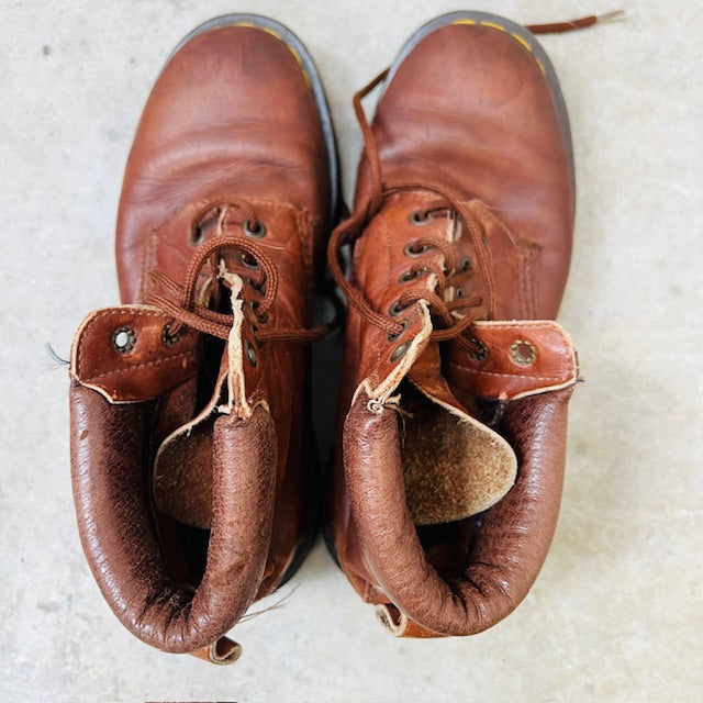 1990s vintage / dr martens brown 939 boots / made in england / 39 (3894777312642384726)