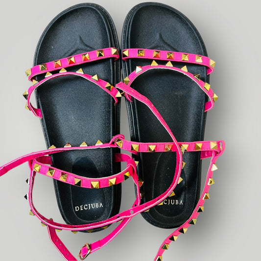 DECJUBA / pink gladiator sandals / 39 (3894777655162725643)