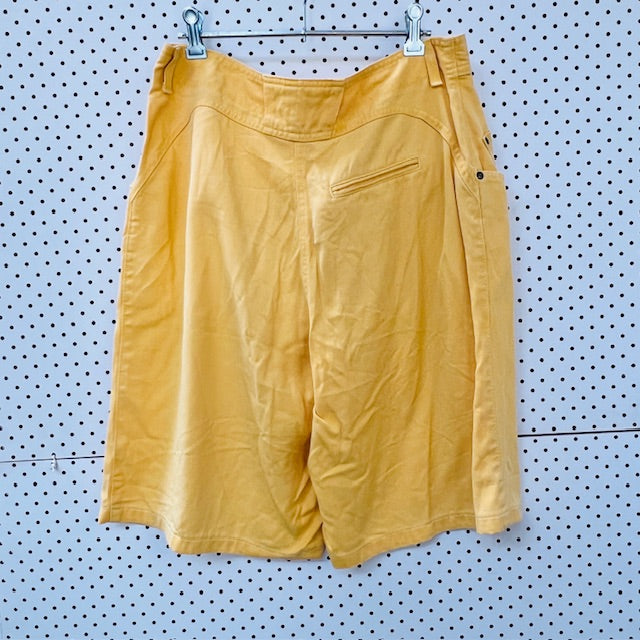 1990s nz vintage / VSSP yellow shorts / 14 / made in nz (3894815041636170311)