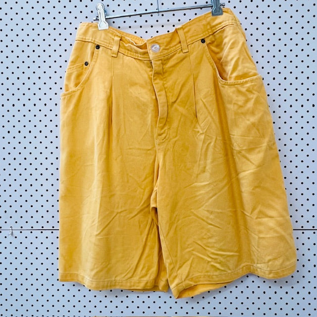 1990s nz vintage / VSSP yellow shorts / 14 / made in nz (3894815045076842150)