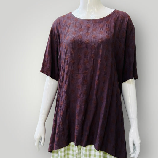 1990s nz vintage / CHLOROFILE / burgundy top / 14 (3894815331083348461)