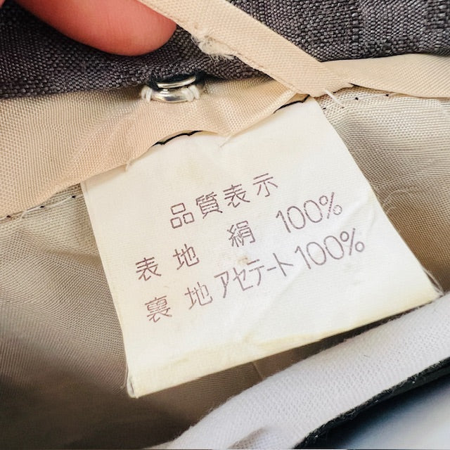 vintage / grey kimono hanten / one size (3895305220149777298)