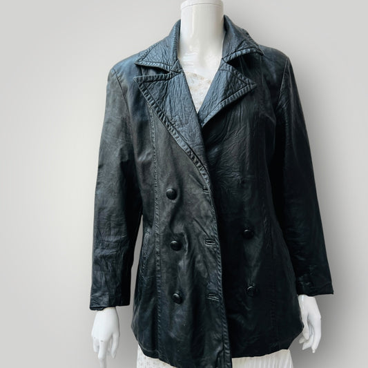 somebody / soft leather jacket / double breasted / s (3895305372204310245)