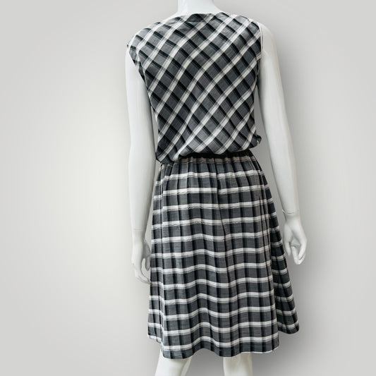 1980s nz vintage / KAMA SILHOUET / plaid dress / 12 (3895478337218348838)
