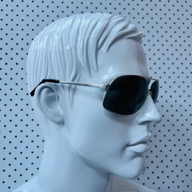 CoSTUME NATIONAL / 1990s vintage wrap sunglasses with case (3895549497429112991)